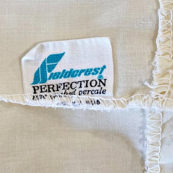 Fieldcrest Perfection Pillowcase Standard Ecru Ruffle Eyelet Lace USA Vintage - Picture 5 of 8